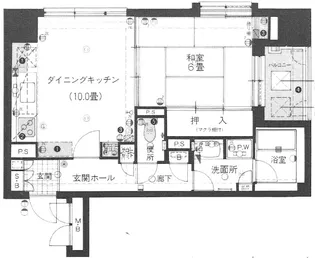 リバーシティ日東II【4階】の間取り