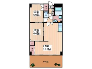シャルム肥後【1階】の間取り