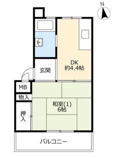 UR常盤平【4階】の間取り