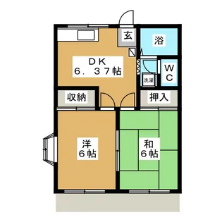 コーポカサイ【1階】の間取り