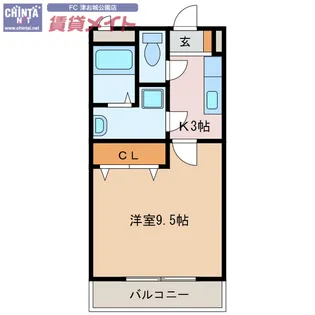 メゾンモンマルトル2【3階】の間取り