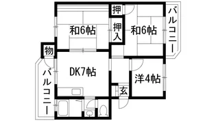 宝塚安倉1号棟【5階】の間取り