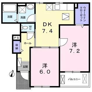 シーアクア【1階】の間取り
