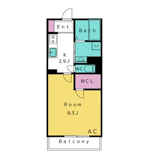 ブルーシャインMJ【3階】の間取り