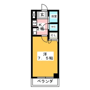 フレアコート八筋【4階】の間取り