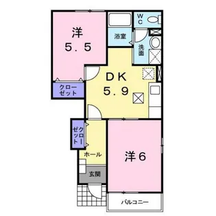 カリーノB【1階】の間取り