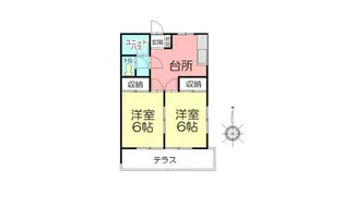 萩本コーポA【1階】の間取り
