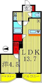 ノートル・レーヴ井上【8階】の間取り