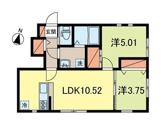 ル・カーサ【1階】の間取り