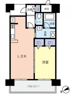ディアメゾン新白島駅【4階】の間取り