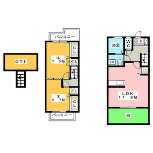 ヴィアッジャーレBの間取り