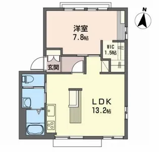 プリヴァートハイツC【1階】の間取り