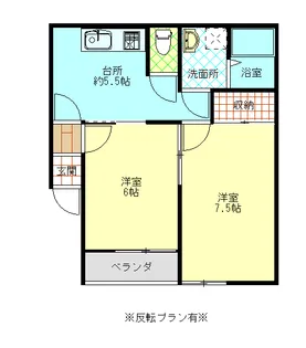 シティーハウス大町【1階】の間取り