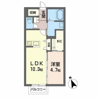 シャーメゾン松山【1階】の間取り