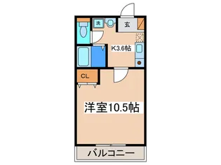 ラシ-ヌ【3階】の間取り