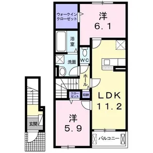 ベイカーストリート【2階】の間取り