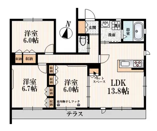 アイビス石神井【1階】の間取り