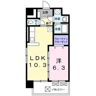 マーヴェラス駅南【6階】の間取り