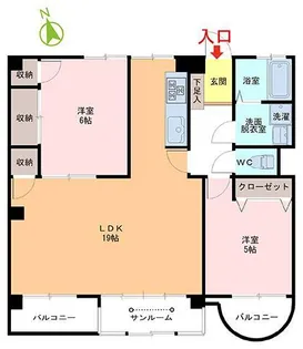 レジデンス大地【3階】の間取り