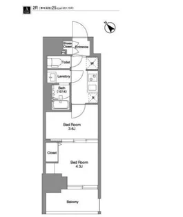 BPRレジデンス王子イースト【12階】の間取り