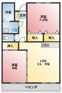 サウスパークS【2階】の間取り