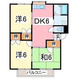 レジデンス東太田【2階】の間取り
