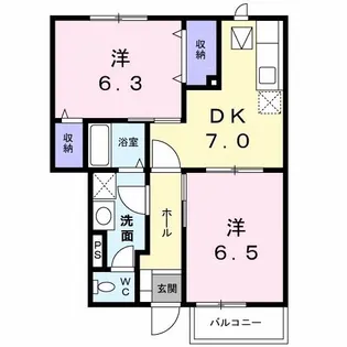 メゾン シャトル【1階】の間取り