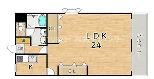 グランベルパーク(1K)【3階】の間取り