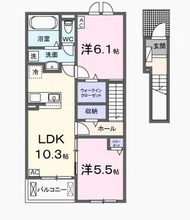 ソラニテラス【2階】の間取り