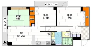 クイーンハイツ久地【8階】の間取り