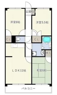 INOVE武蔵砂川【3階】の間取り