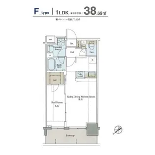 ラグゼナ流山おおたかの森【8階】の間取り