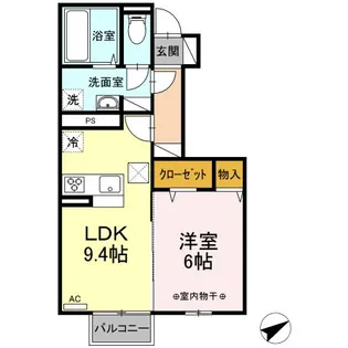 ヴォルピーノ【1階】の間取り