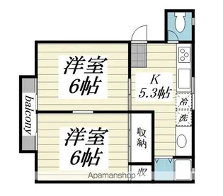 さくらハウスB【1階】の間取り