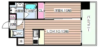 プレジオ弁天町【10階】の間取り