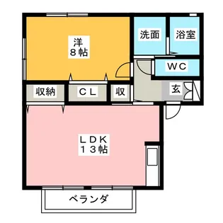 メゾンドール小烏B棟【1階】の間取り