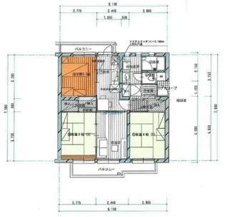 幸手市南団地2-205【2階】の間取り