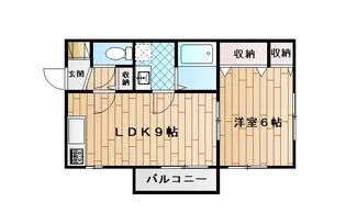 ハイツルナシー【1階】の間取り