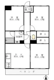 サンライズマンション【1階】の間取り