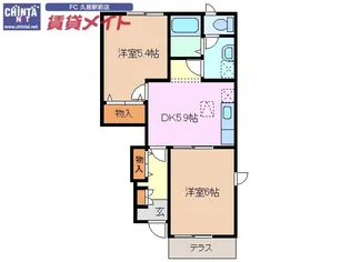 グラン・トゥール B棟【1階】の間取り