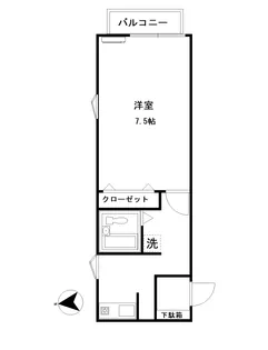 コーポアルル館【2階】の間取り