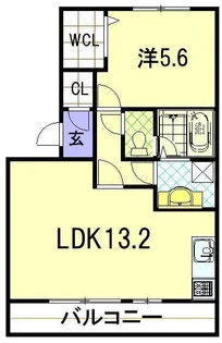 シェリエ立岩【3階】の間取り