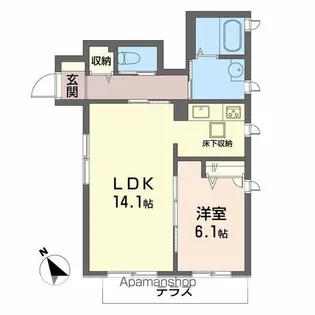 シャーメゾン黒田【1階】の間取り