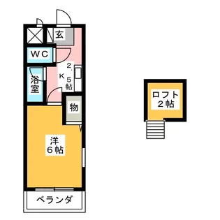 HASTナガオサ【1階】の間取り