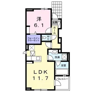 サンリット リヴァー【1階】の間取り