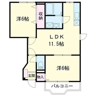 ユーロパレスII【1階】の間取り