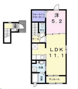 スマイルやはばB【2階】の間取り