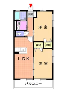 メルベーユ松田【1階】の間取り