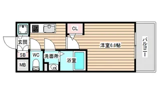 エスリードレジデンス大阪福島イースト【9階】の間取り