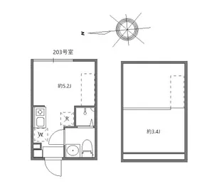 ハーモニーテラス浮間V【2階】の間取り
